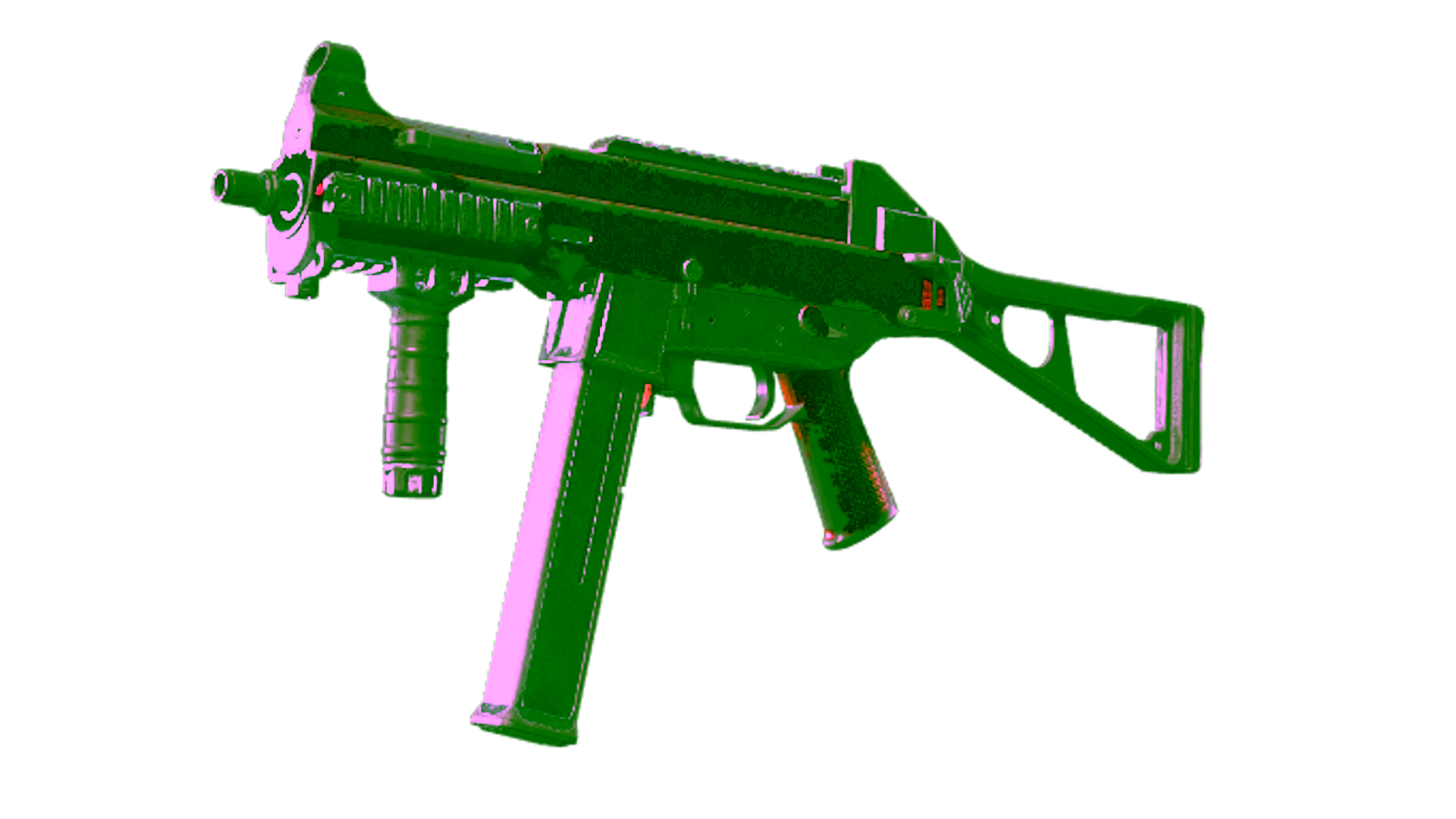 Display for UMP-45 | Crimson Foil (Battle-Scarred)