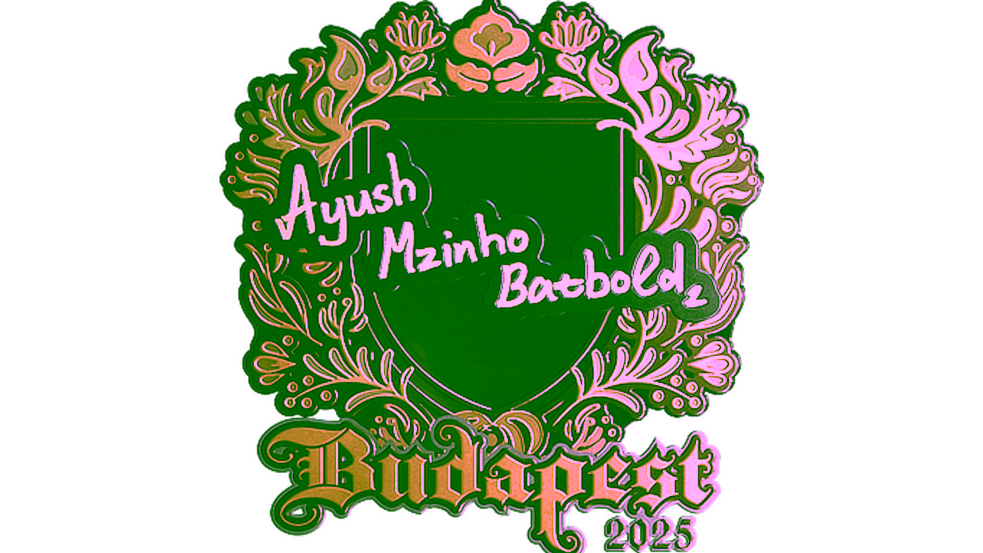 Visar för Sticker | mzinho (Gold) | Budapest 2025