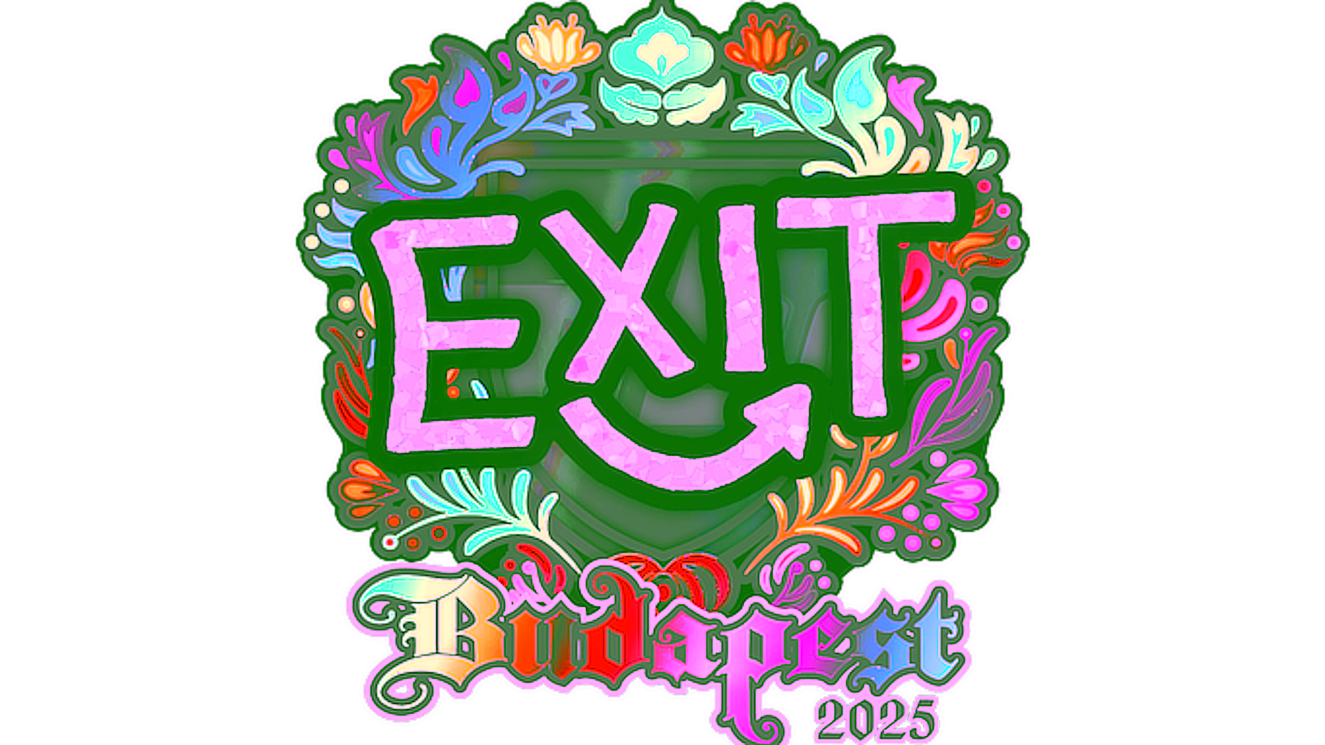 Display for Sticker | exit (Holo) | Budapest 2025