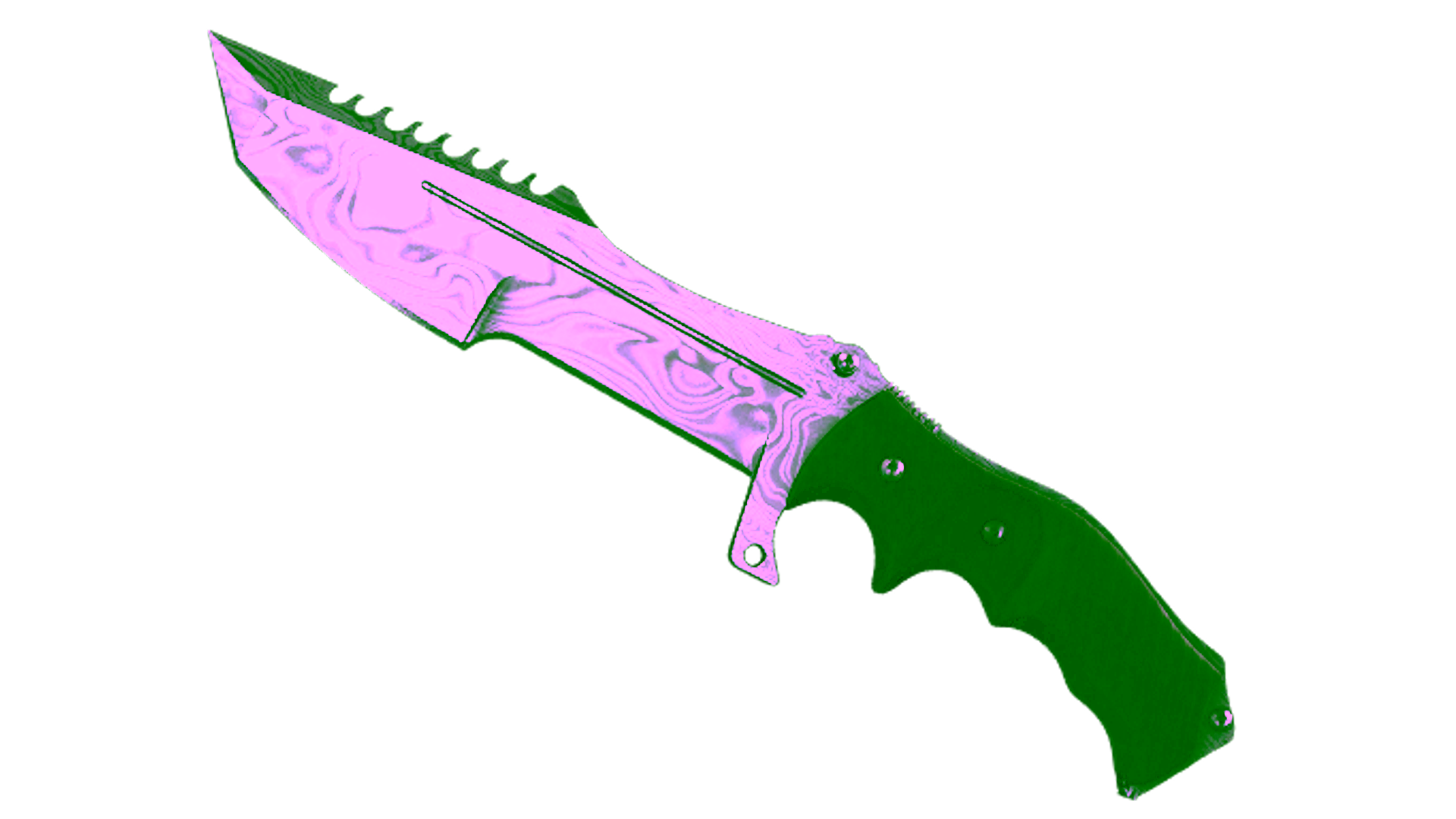 Display for ★ Huntsman Knife | Damascus Steel (Well-Worn)