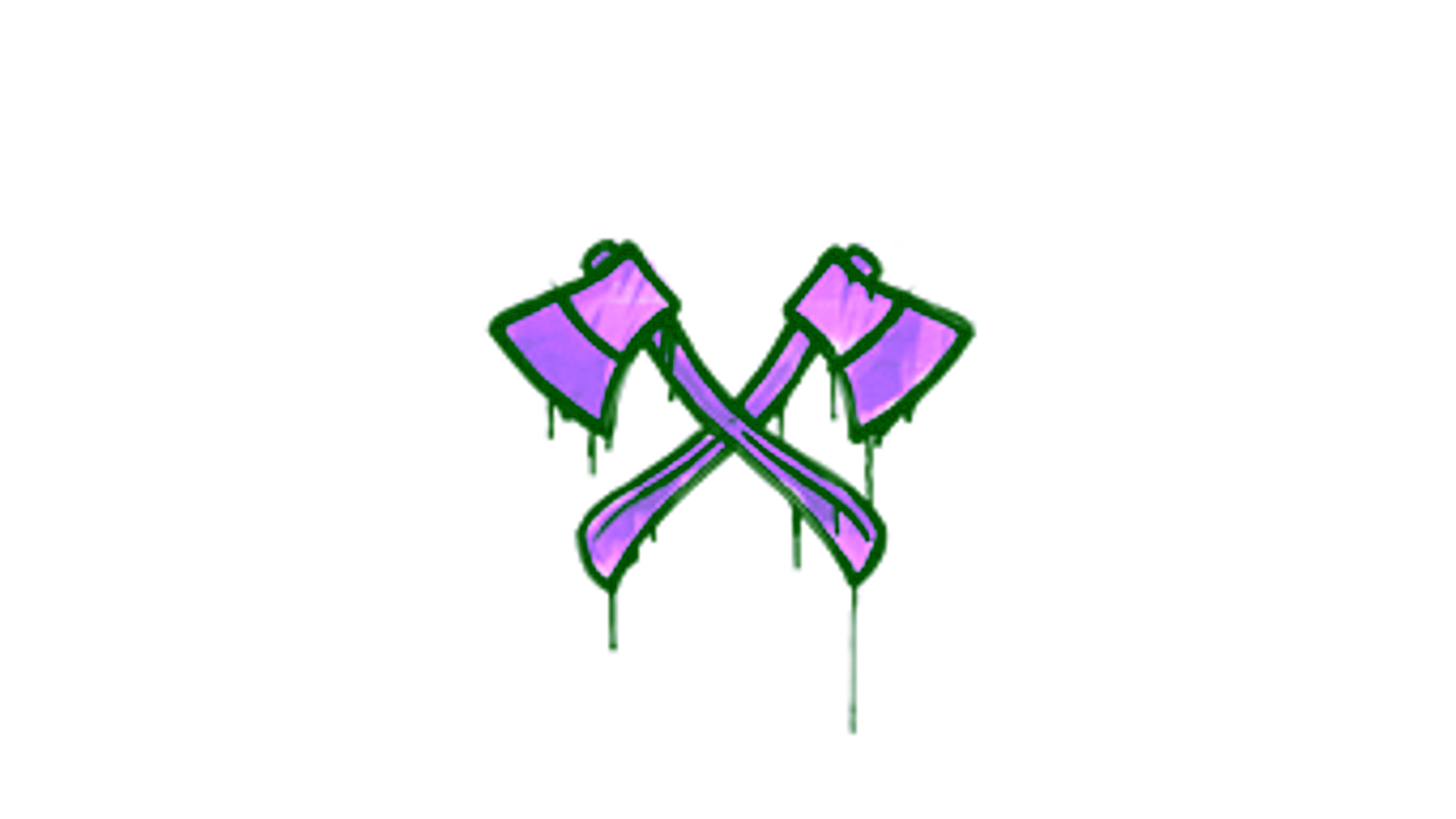 Display for Sealed Graffiti | X-Axes (Violent Violet)