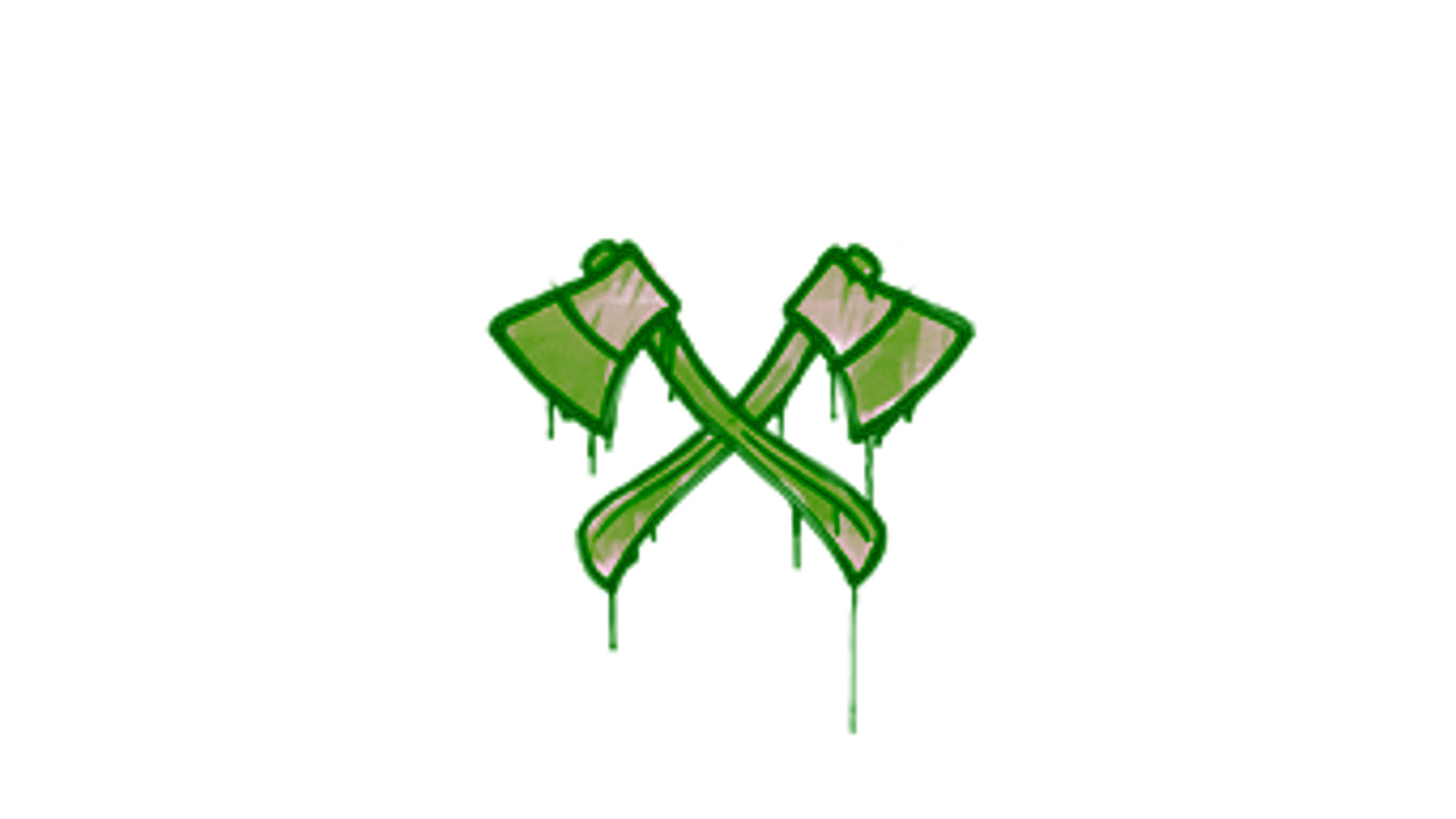 Display for Sealed Graffiti | X-Axes (Battle Green)