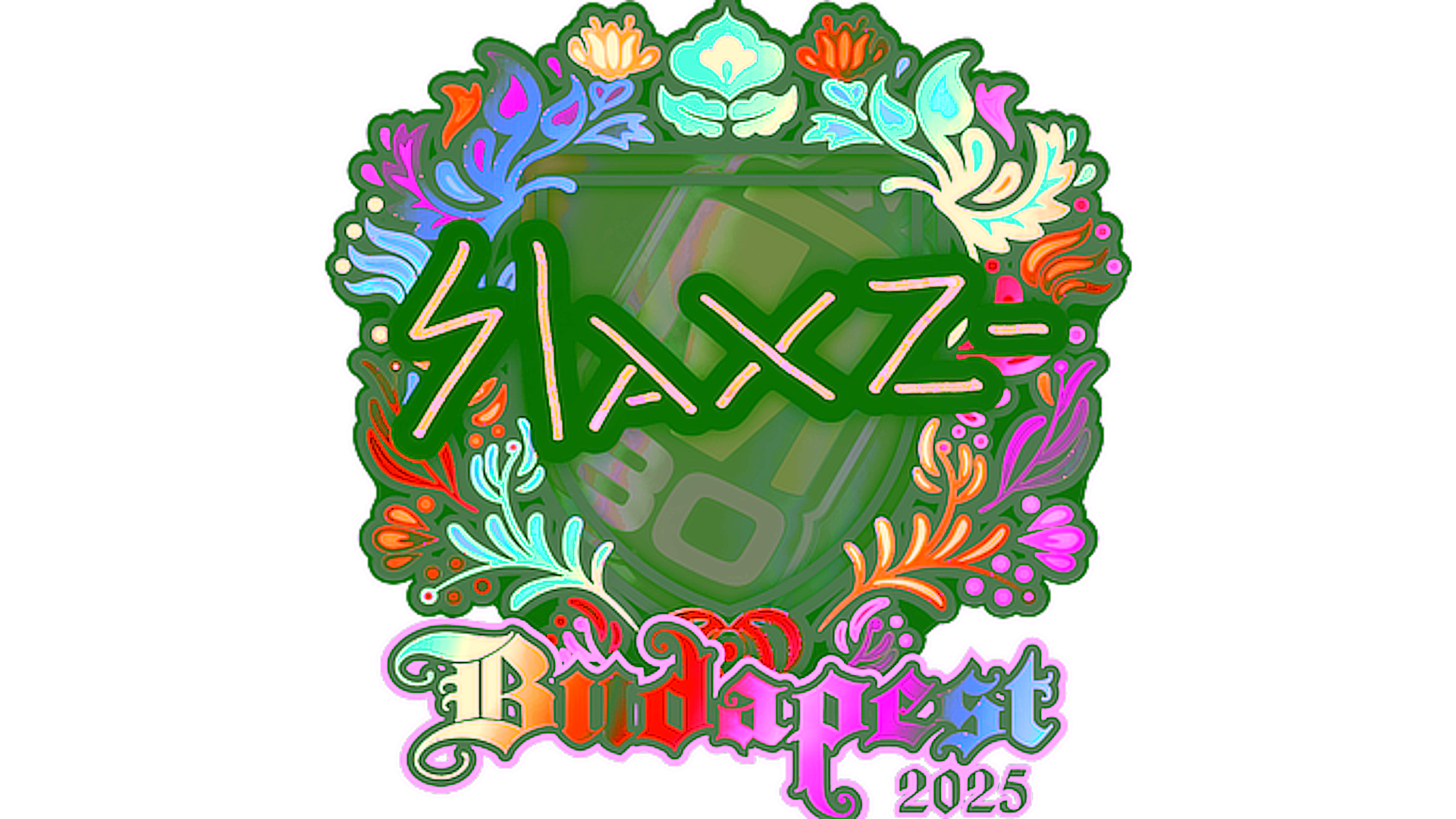 Display for Sticker | slaxz- (Holo) | Budapest 2025