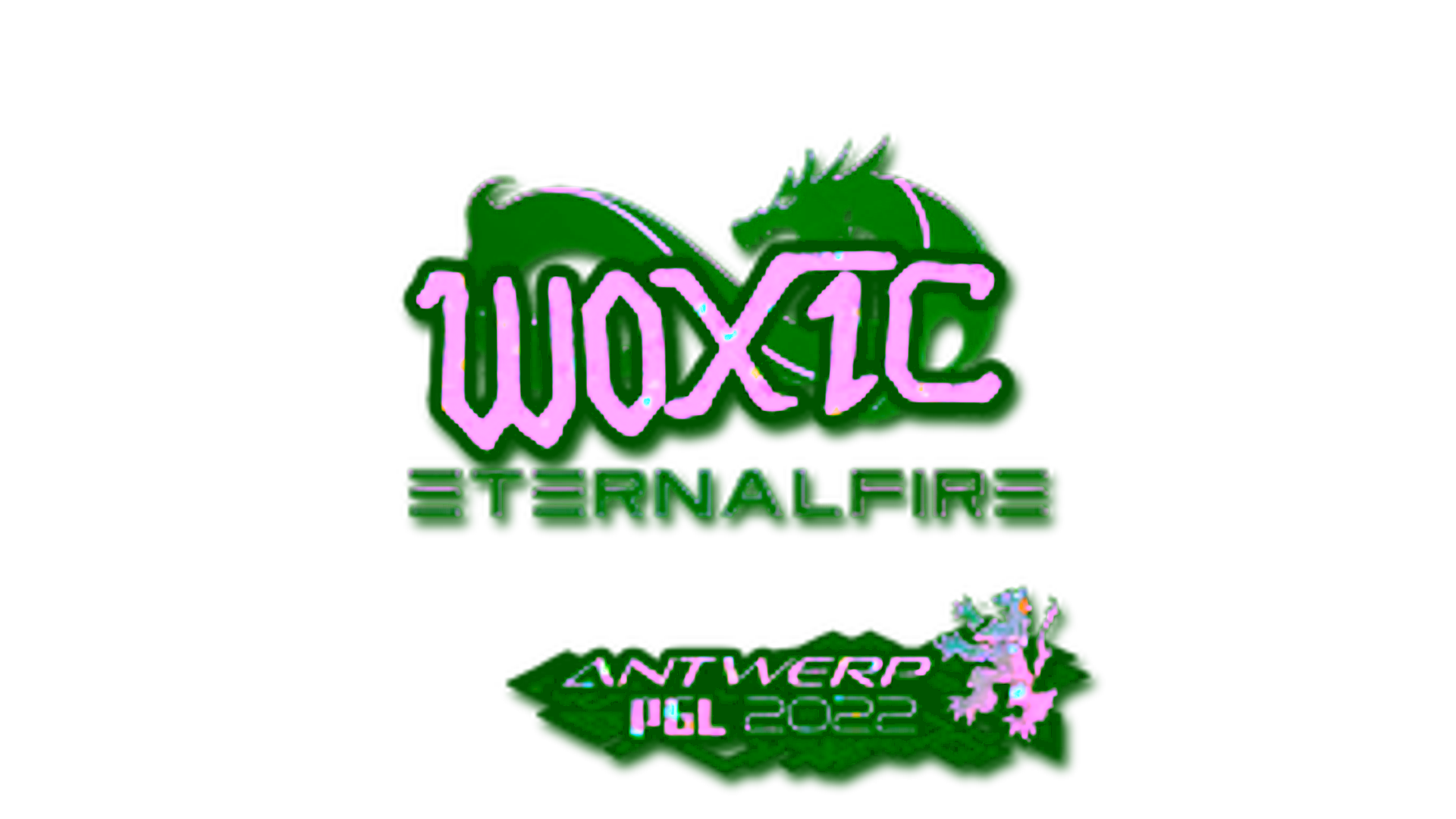 عرض لـ Sticker | woxic (Glitter) | Antwerp 2022