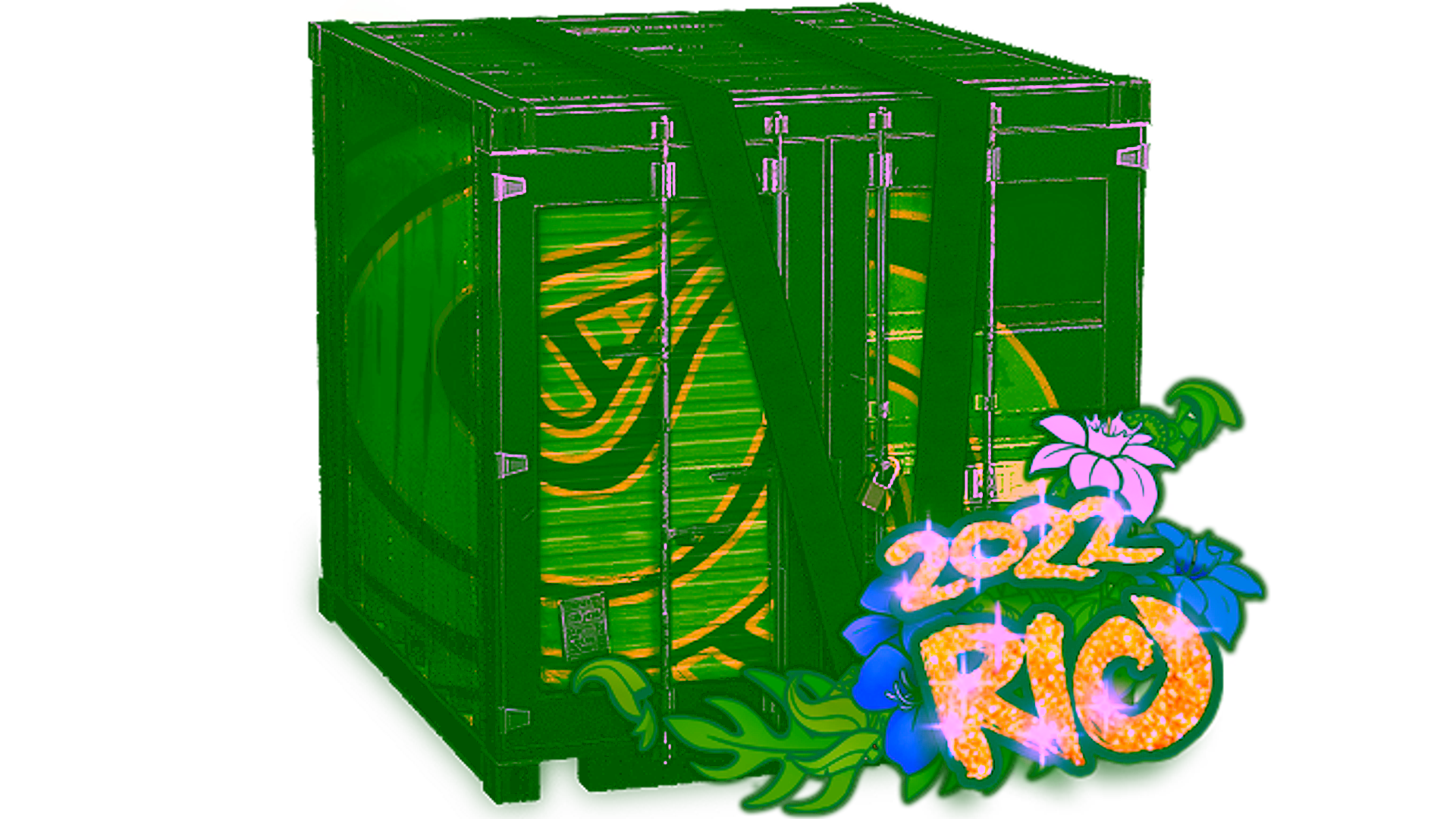 Rio 2022 Storage Unit with Glitter Stickers için görüntü