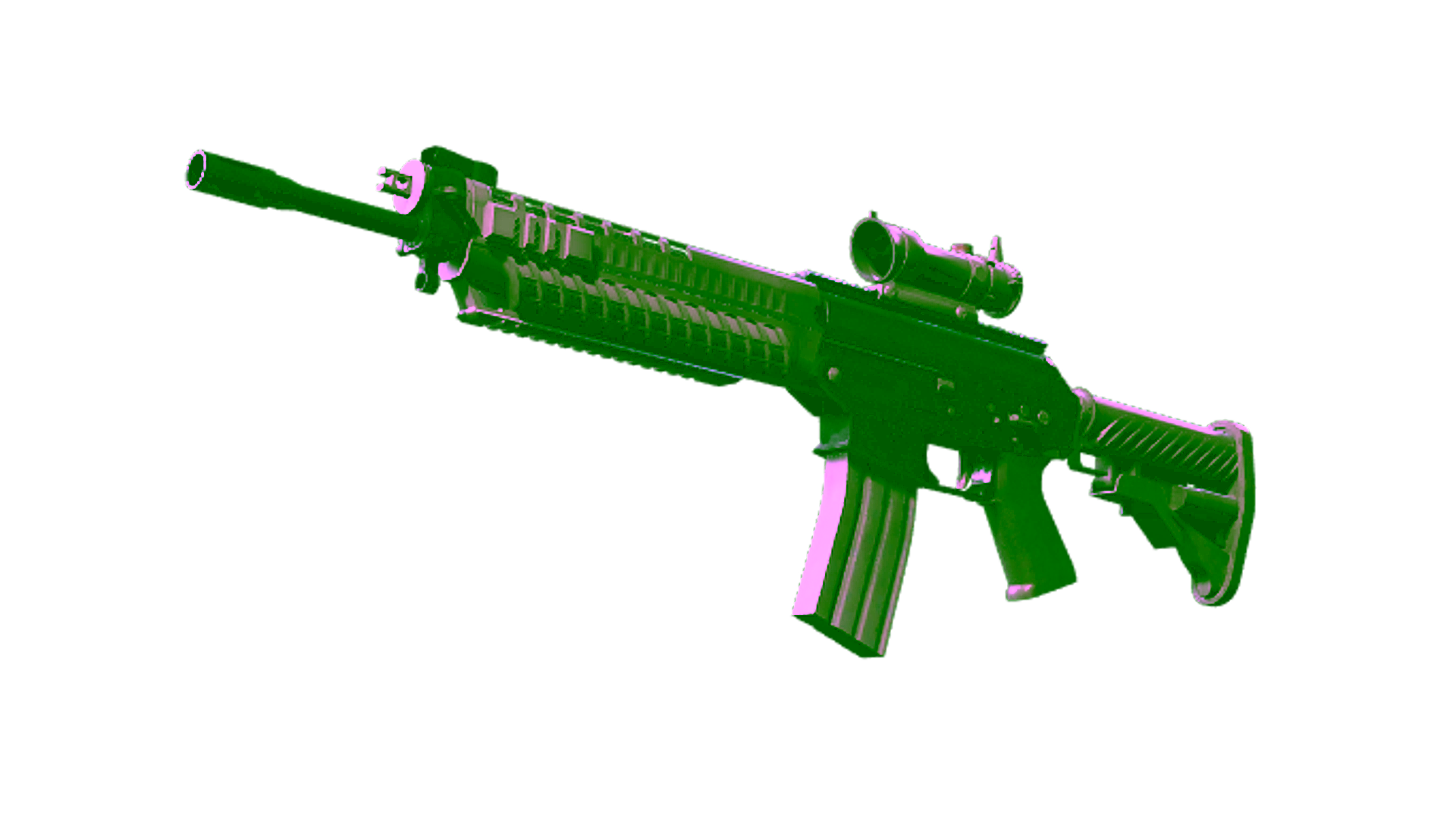 Display for SG 553 | Damascus Steel (Battle-Scarred)