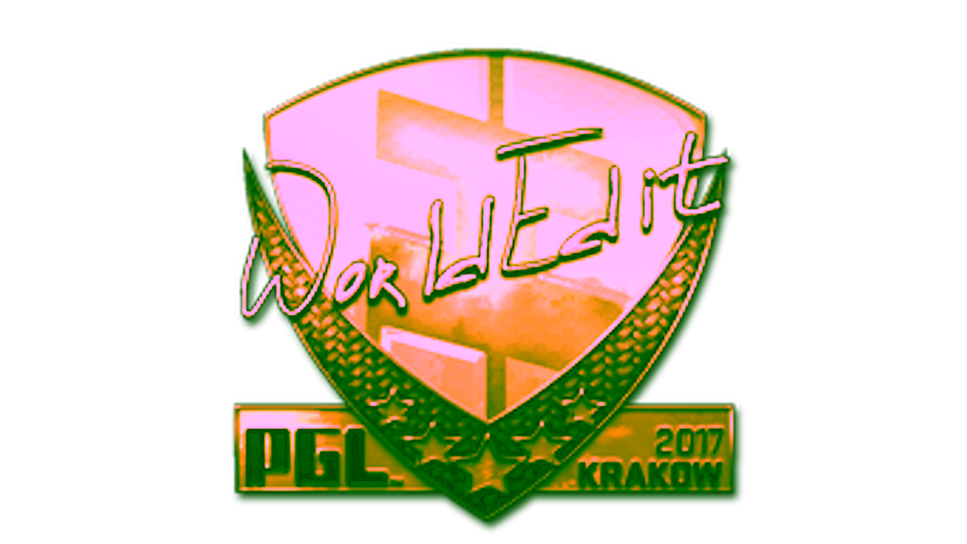 Anzeige für Sticker | WorldEdit (Gold) | Krakow 2017