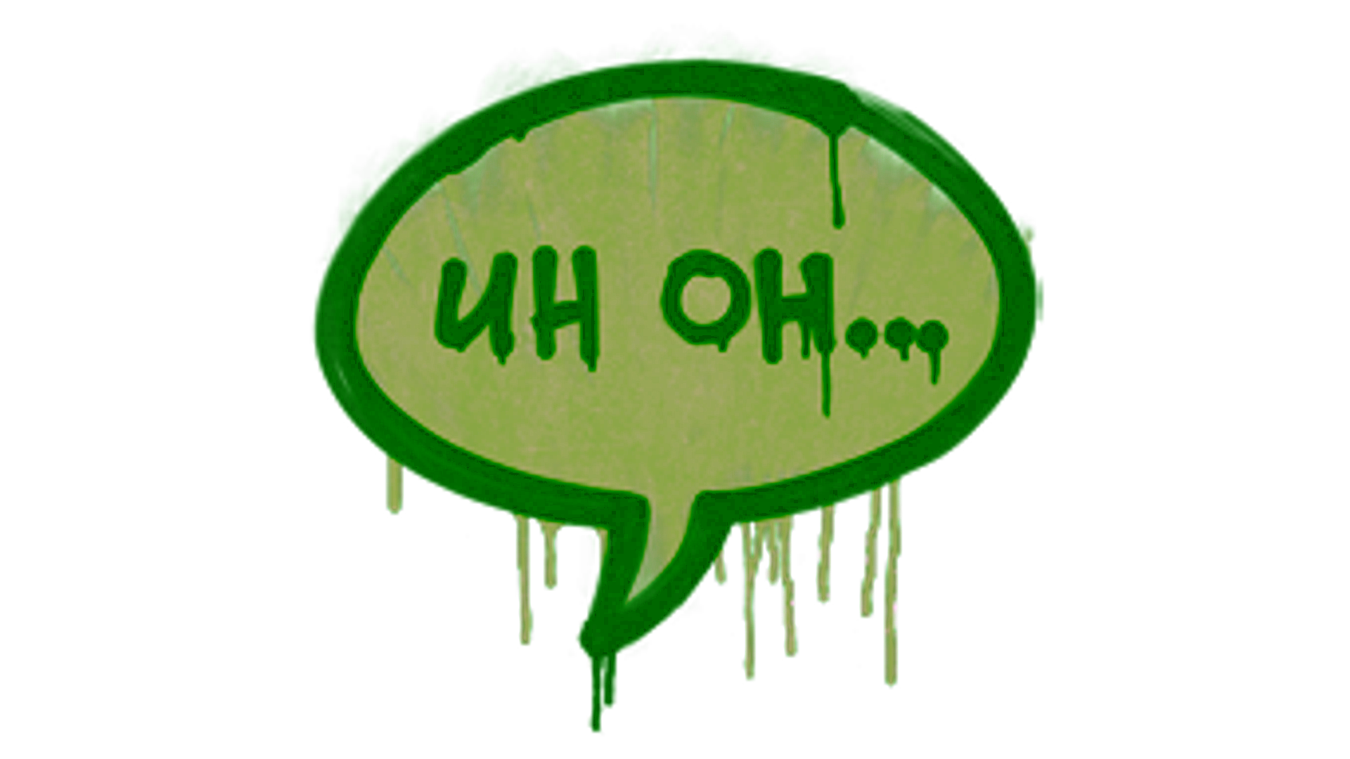 Display for Sealed Graffiti | Uh Oh (Battle Green)