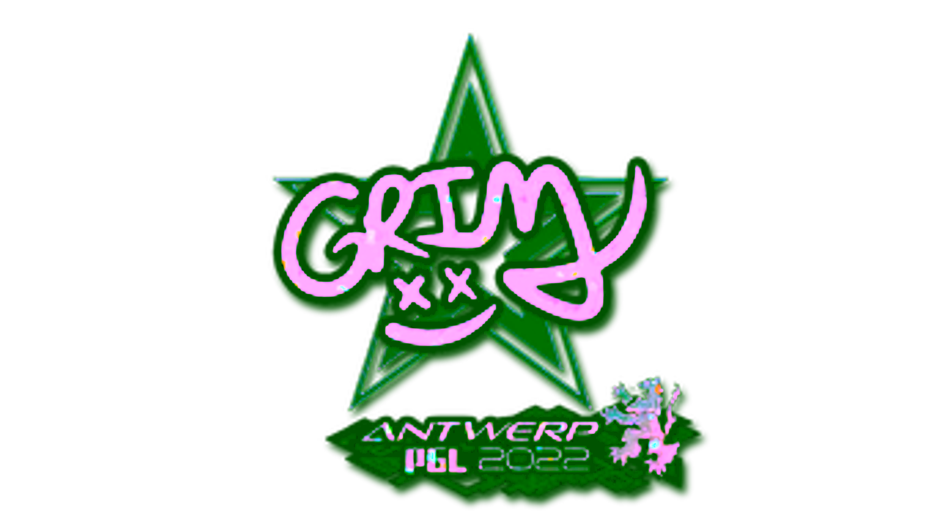 Display for Sticker | Grim (Glitter) | Antwerp 2022