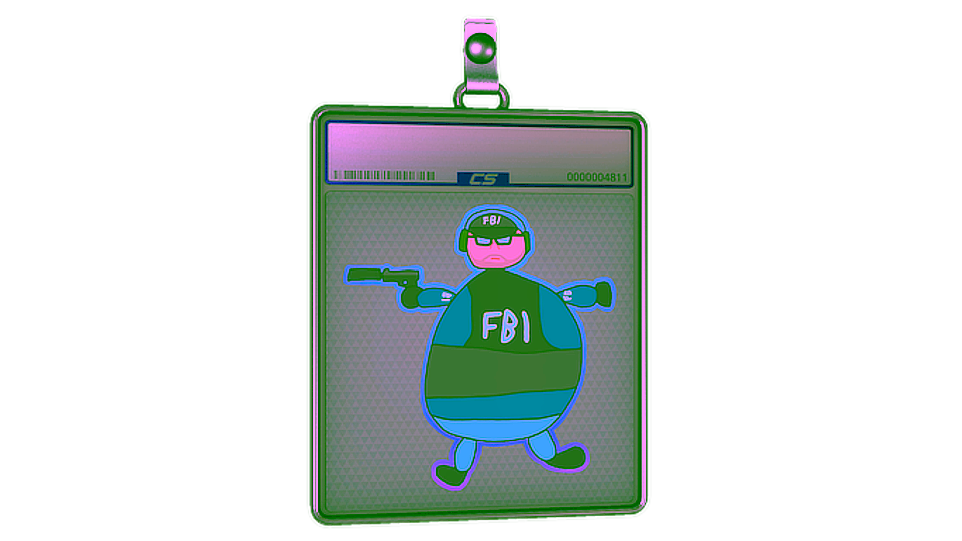 Mostrar para Sticker Slab | Poorly Drawn FBI (Holo)