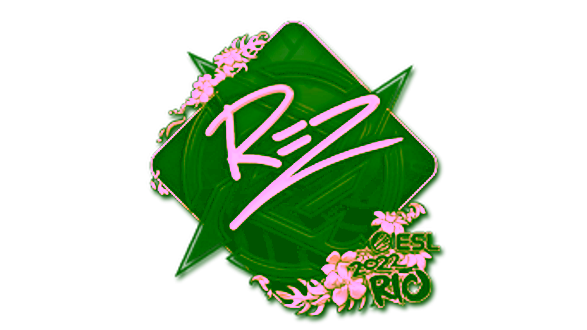 Display for Sticker | REZ (Gold) | Rio 2022