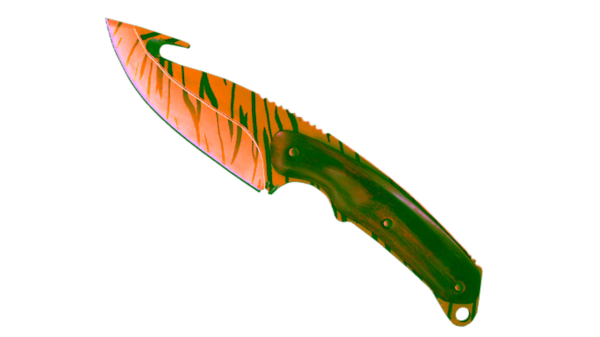 Display for ★ StatTrak™ Gut Knife | Tiger Tooth (Minimal Wear)