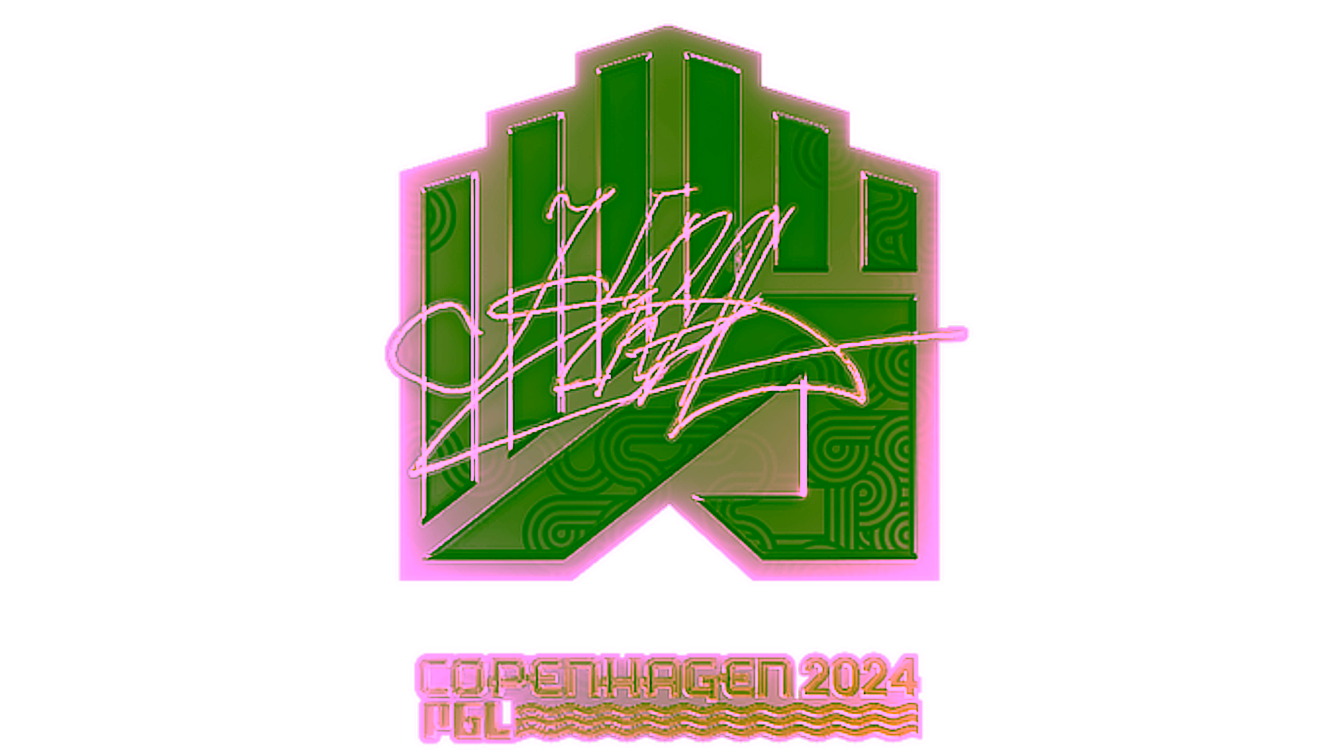 Display for Sticker | Krad (Gold) | Copenhagen 2024