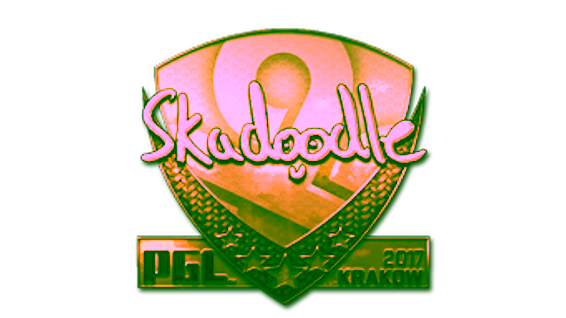 Display for Sticker | Skadoodle (Gold) | Krakow 2017