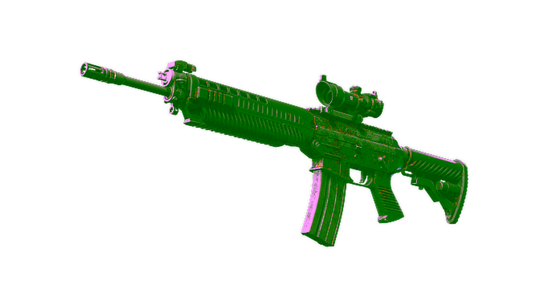 Display for SG 553 | Basket Halftone (Battle-Scarred)