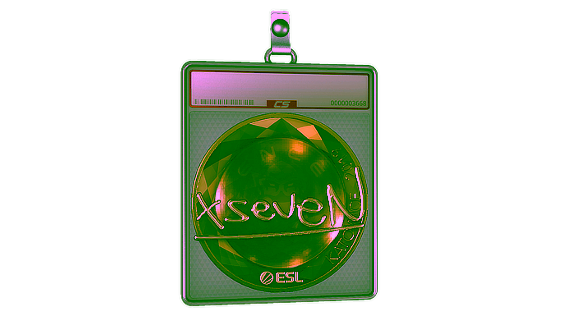 Display for Sticker Slab | xseveN (Gold) | Katowice 2019