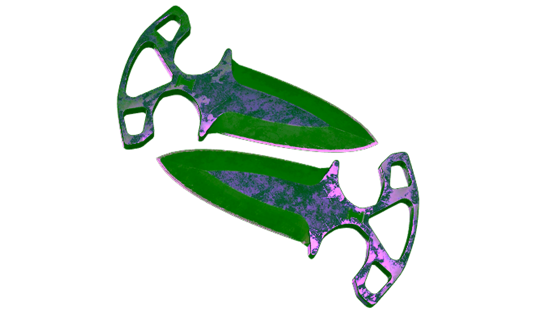 Display for ★ StatTrak™ Shadow Daggers | Ultraviolet (Battle-Scarred)