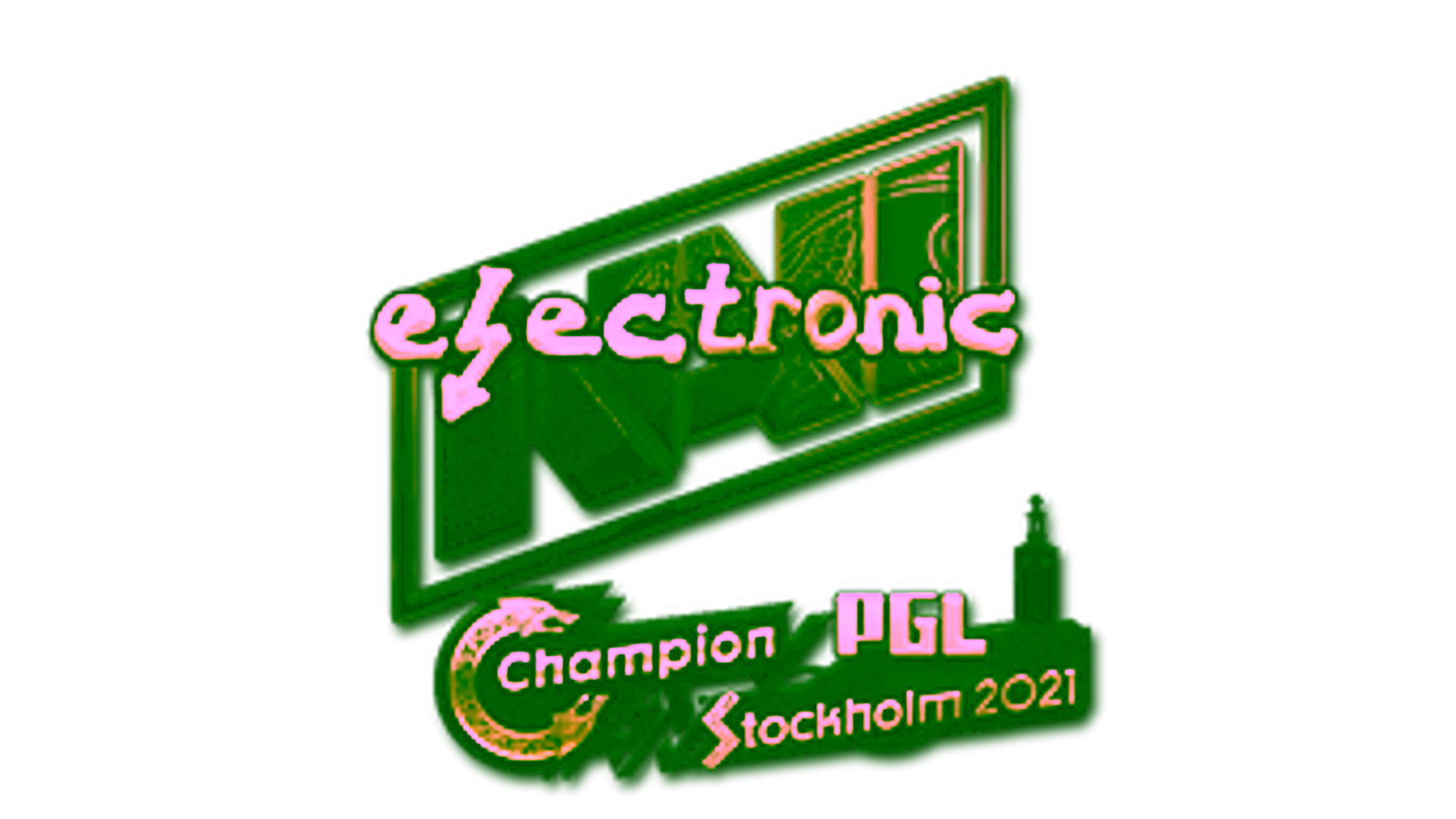 Display for Sticker | electroNic (Gold) | Stockholm 2021
