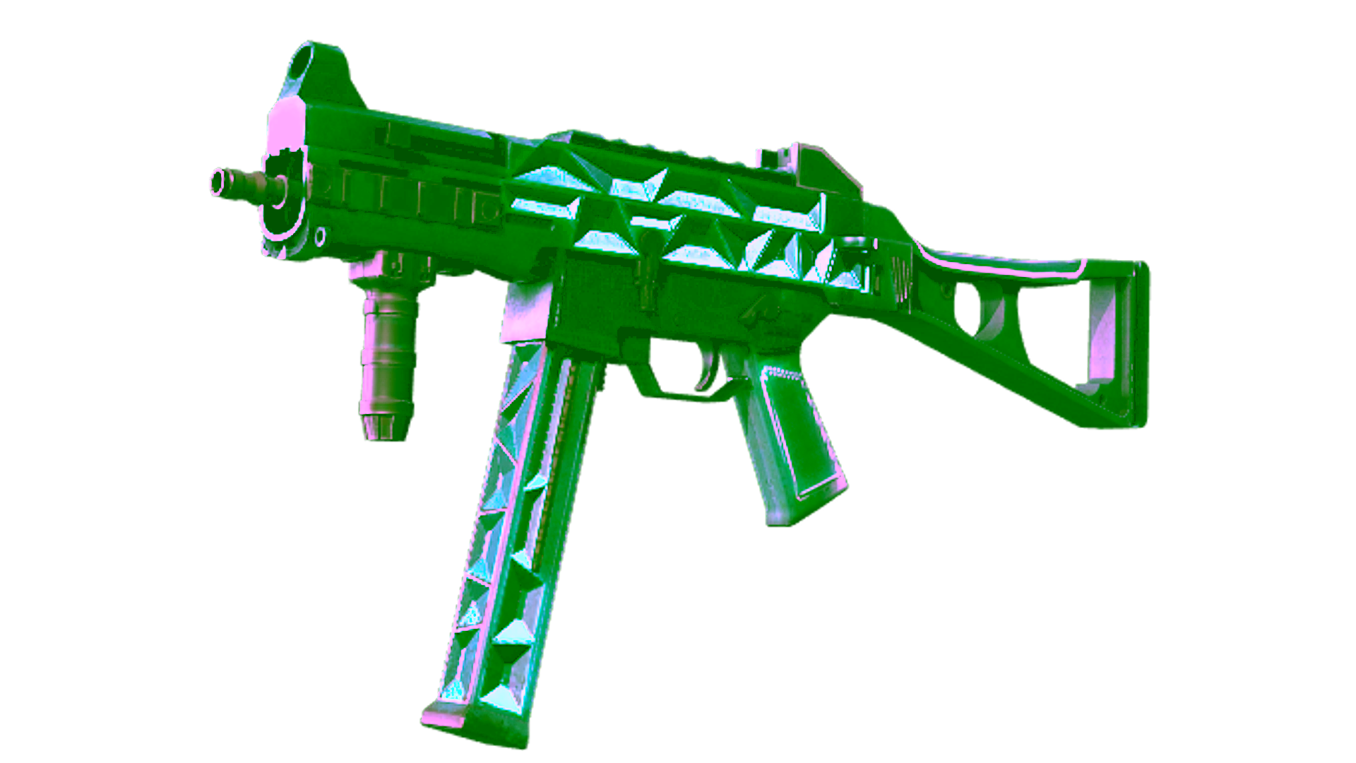 Display for StatTrak™ UMP-45 | Scaffold (Well-Worn)