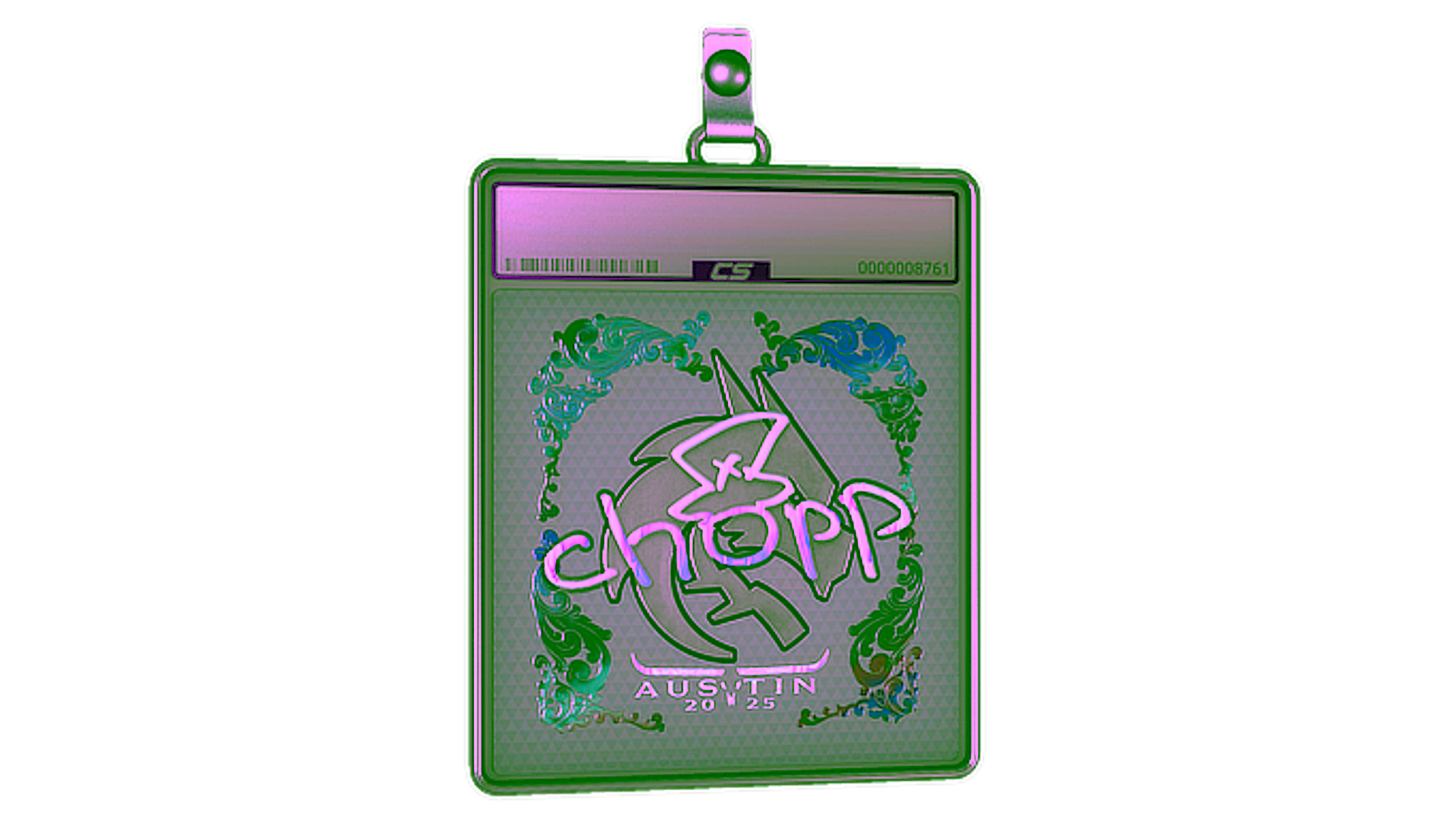 Exibição para Sticker Slab | chopper (Holo) | Austin 2025