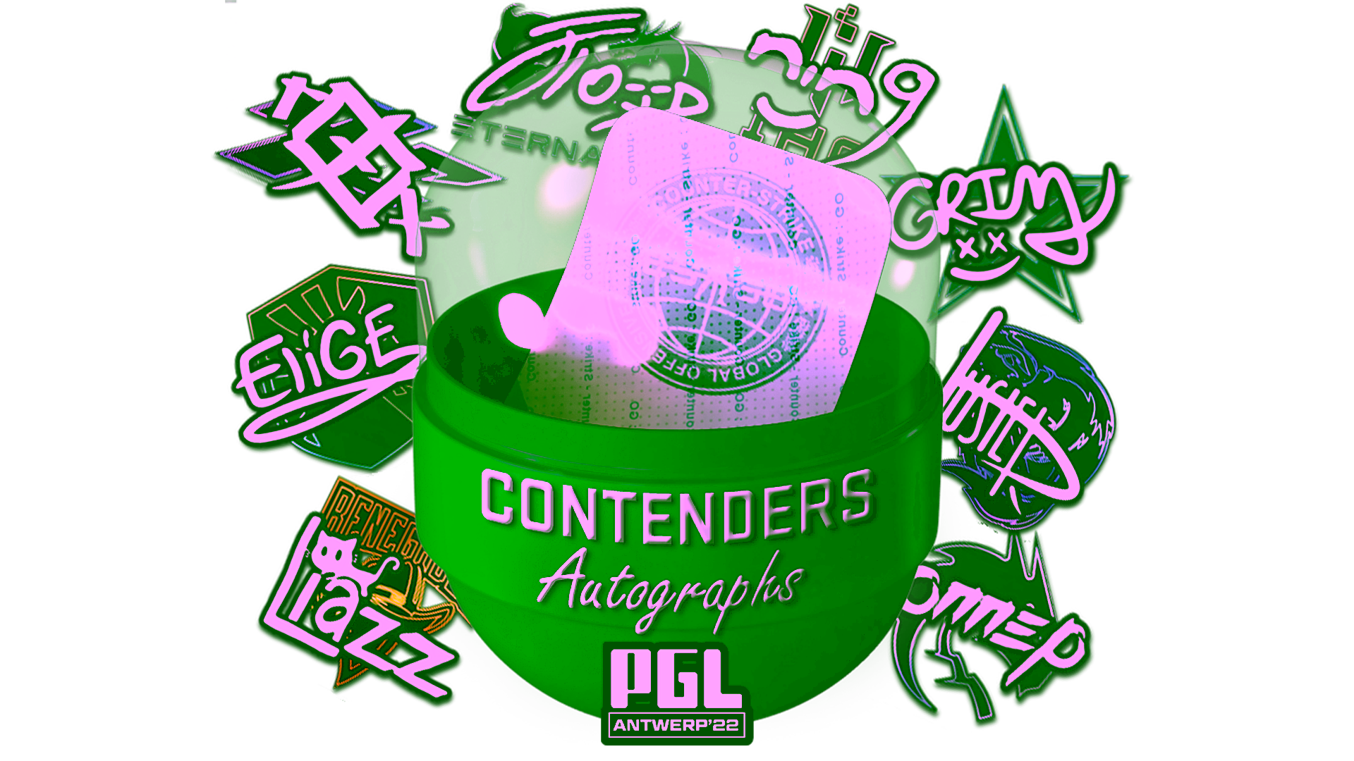 Display for Antwerp 2022 Contenders Autograph Capsule