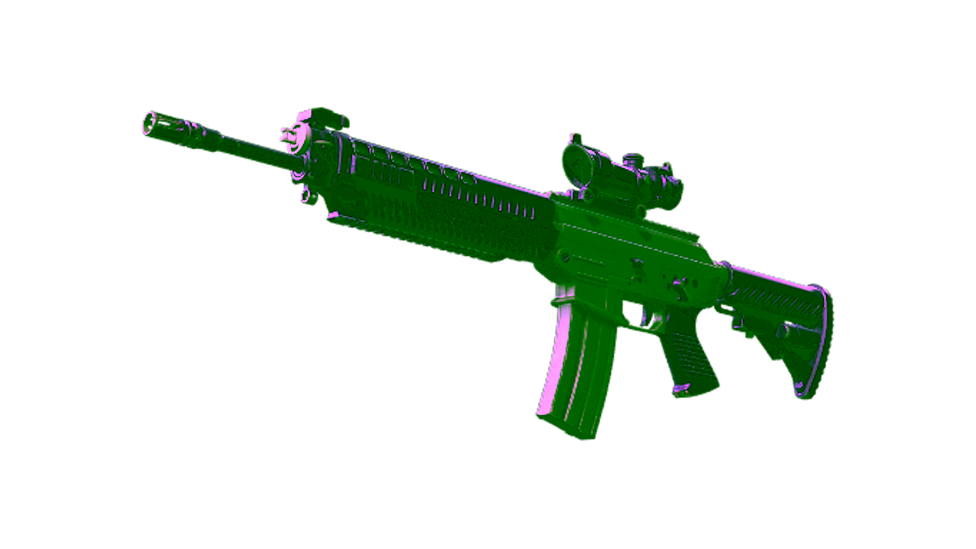 Display for SG 553 | Ultraviolet (Well-Worn)