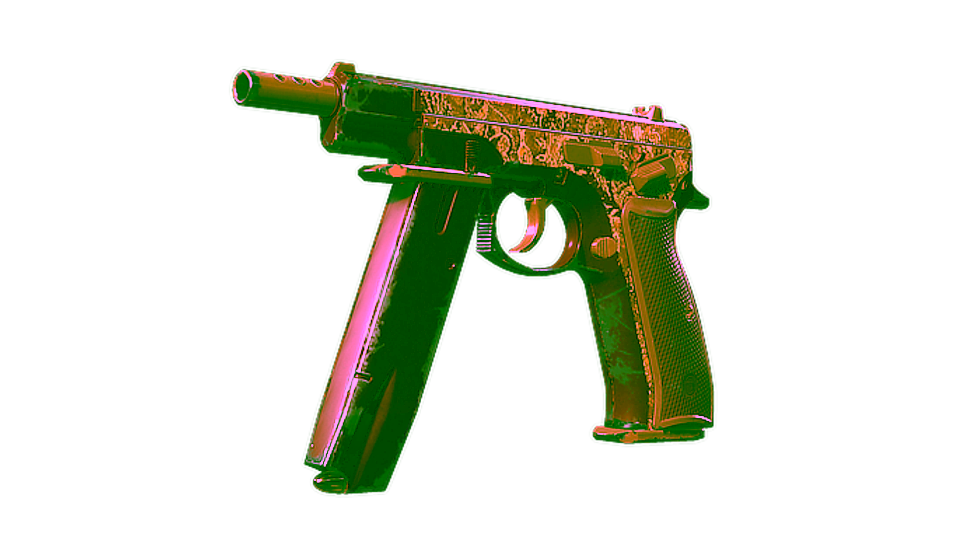 Display for Souvenir CZ75-Auto | Honey Paisley (Well-Worn)