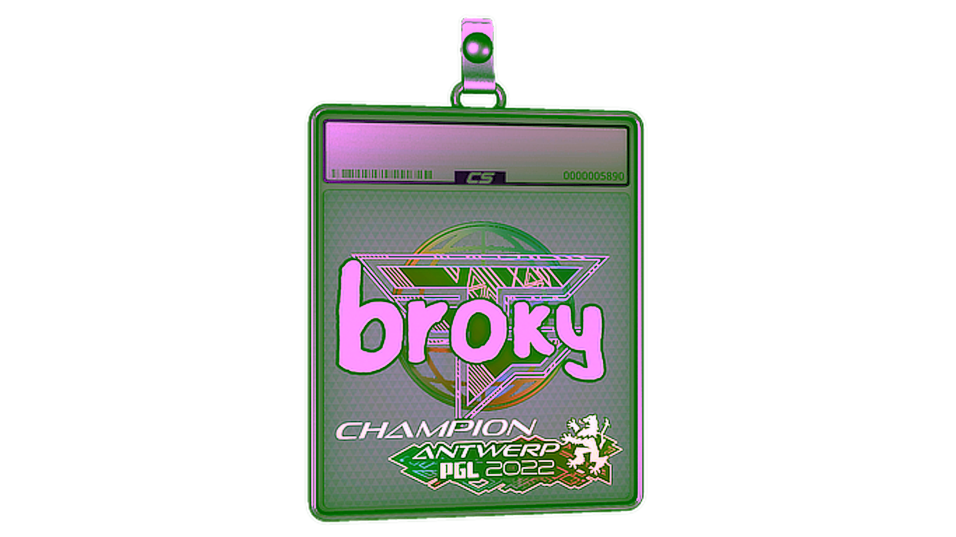 Display for Sticker Slab | broky (Holo, Champion) | Antwerp 2022