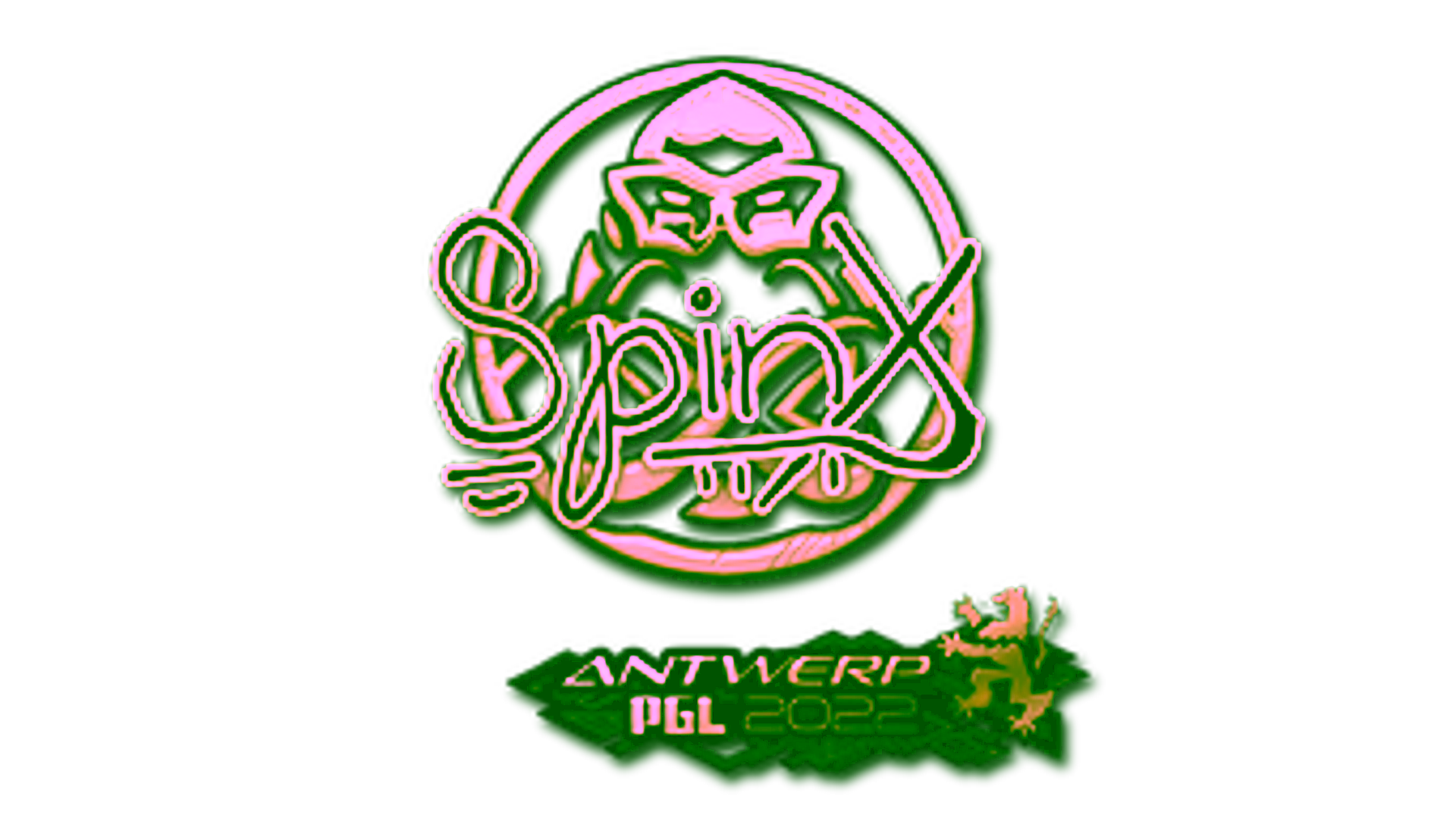 Display for Sticker | Spinx (Gold) | Antwerp 2022