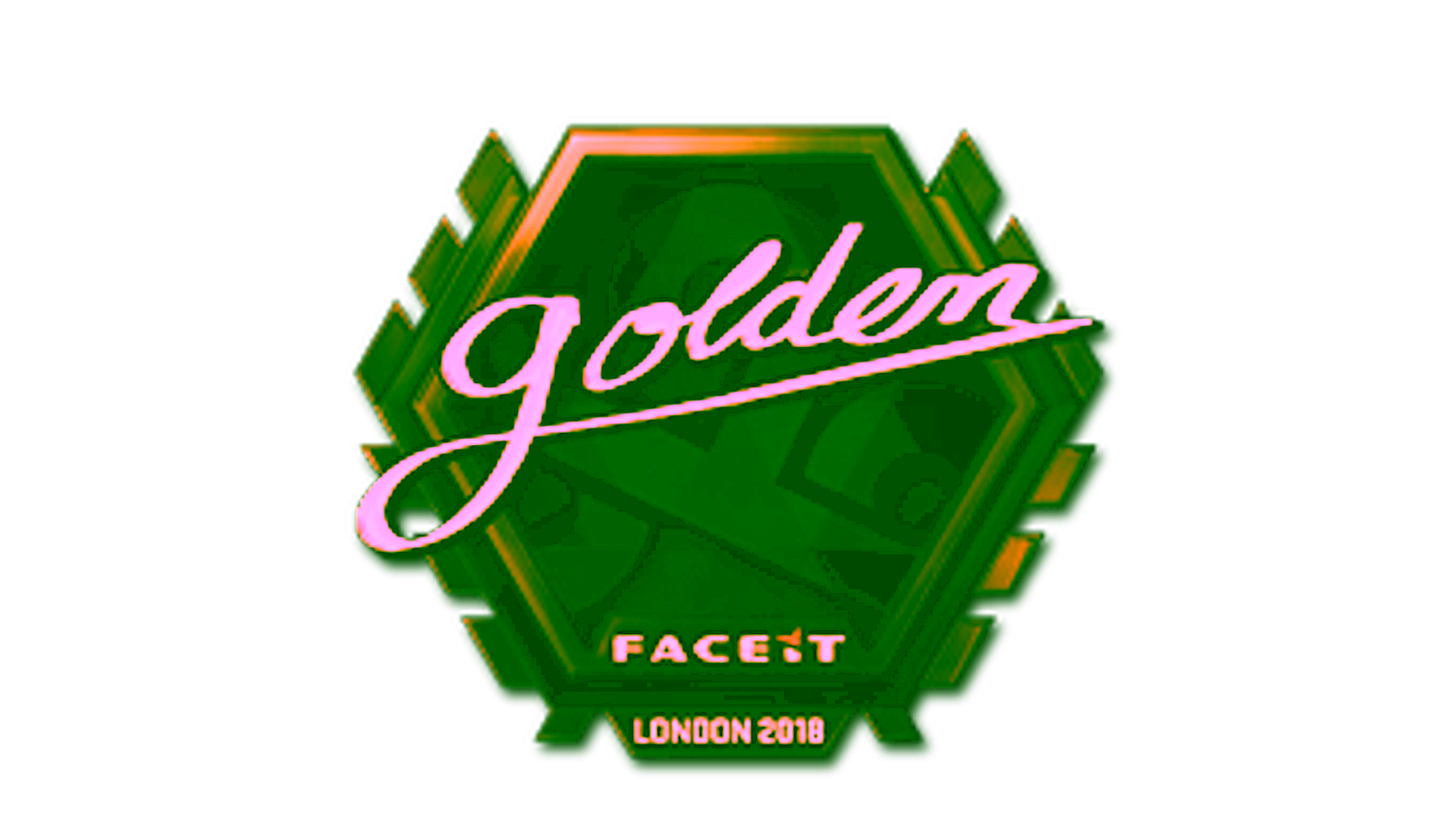 Display for Sticker | Golden (Gold) | London 2018