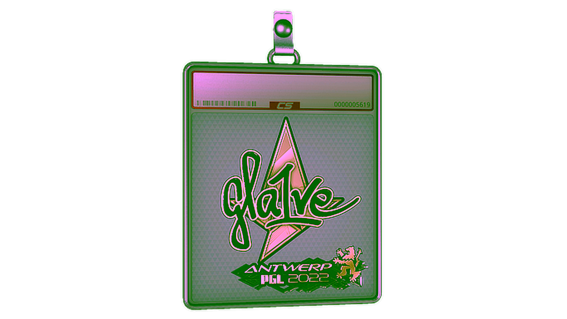 Display for Sticker Slab | gla1ve (Gold) | Antwerp 2022