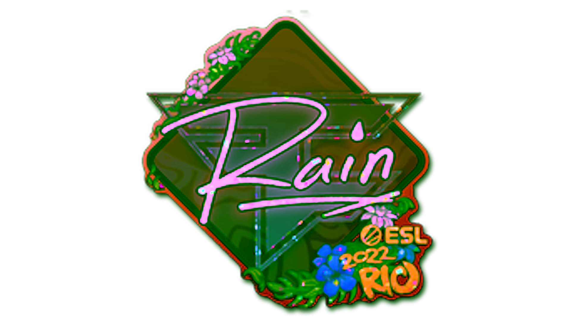 Display for Sticker | rain (Glitter) | Rio 2022