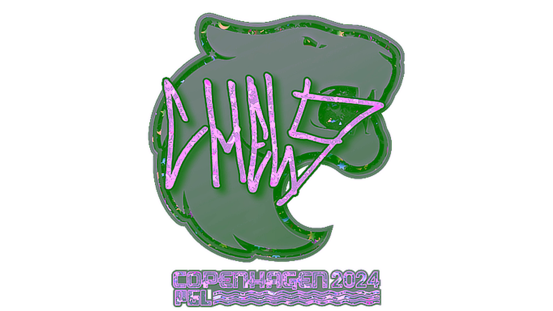 Display for Sticker | chelo (Glitter) | Copenhagen 2024