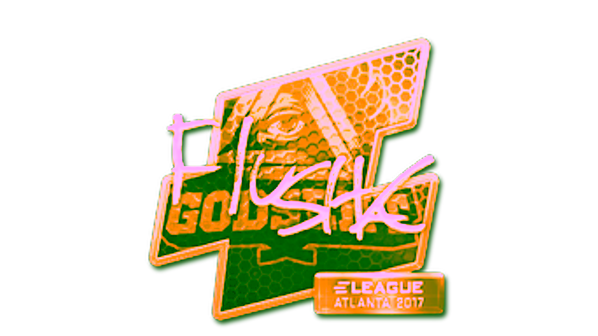 Display for Sticker | flusha (Gold) | Atlanta 2017