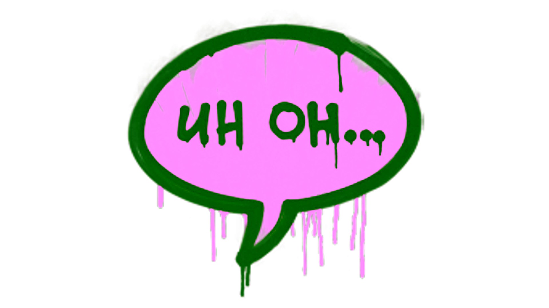 Display for Sealed Graffiti | Uh Oh (War Pig Pink)