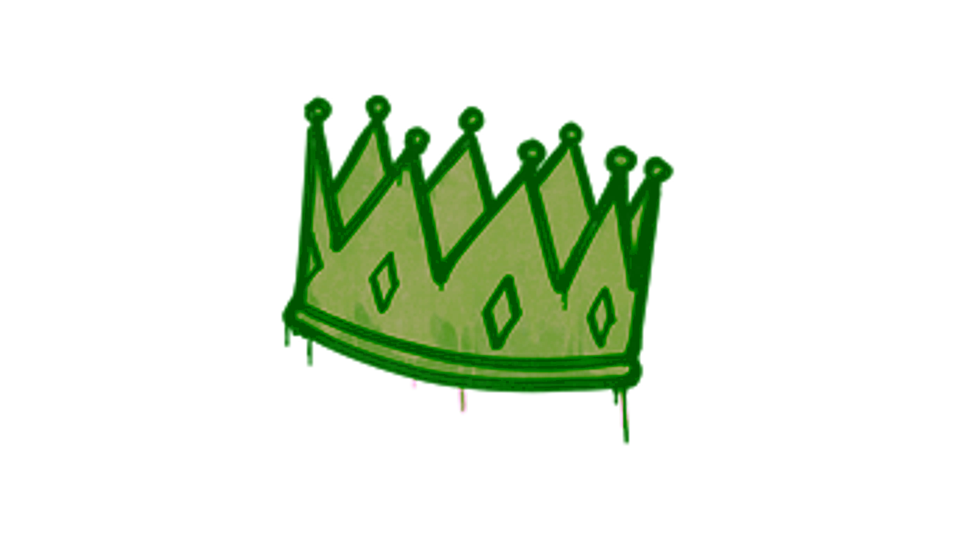 Display for Sealed Graffiti | King Me (Battle Green)