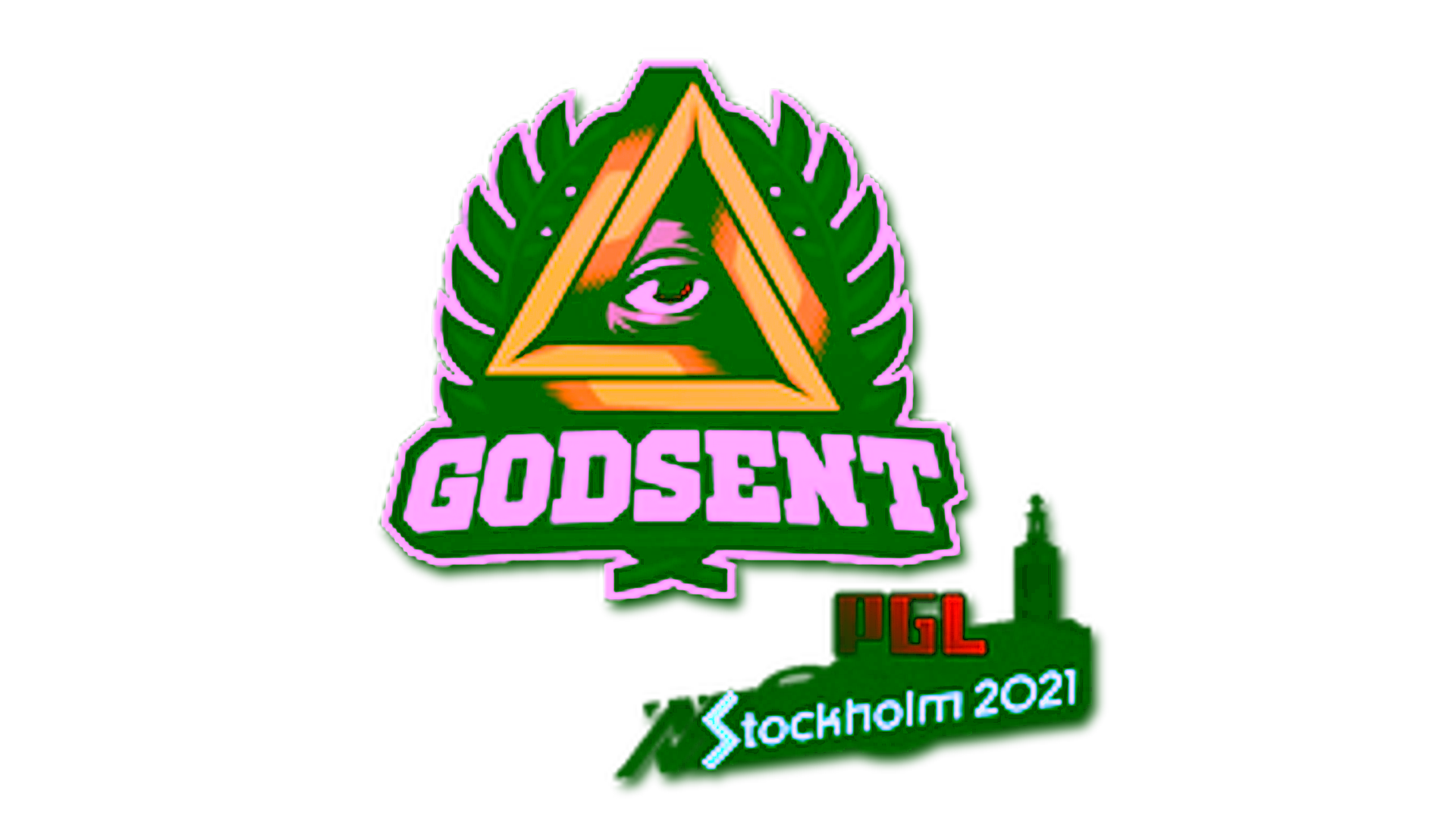 Display for Sticker | GODSENT | Stockholm 2021