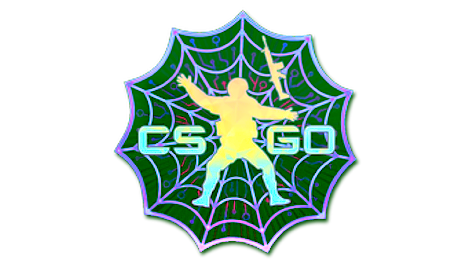 Display for Sticker | Web Stuck (Holo)