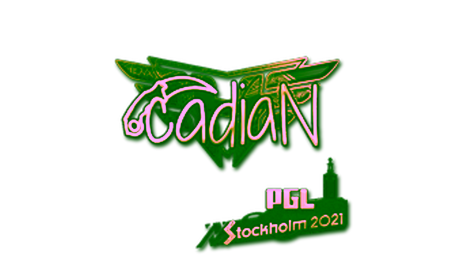 Display for Sticker | cadiaN (Gold) | Stockholm 2021