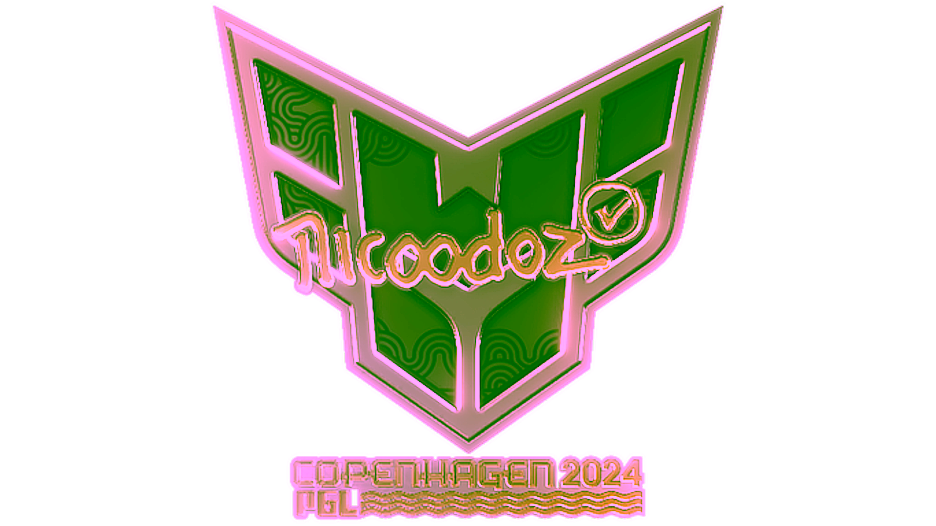 Display for Sticker | nicoodoz (Gold) | Copenhagen 2024