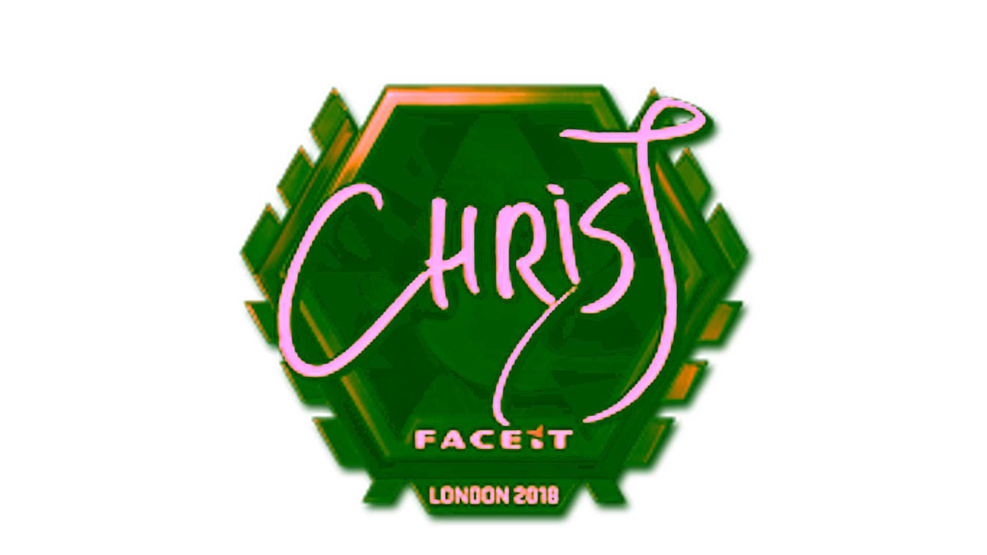 Display for Sticker | chrisJ (Gold) | London 2018