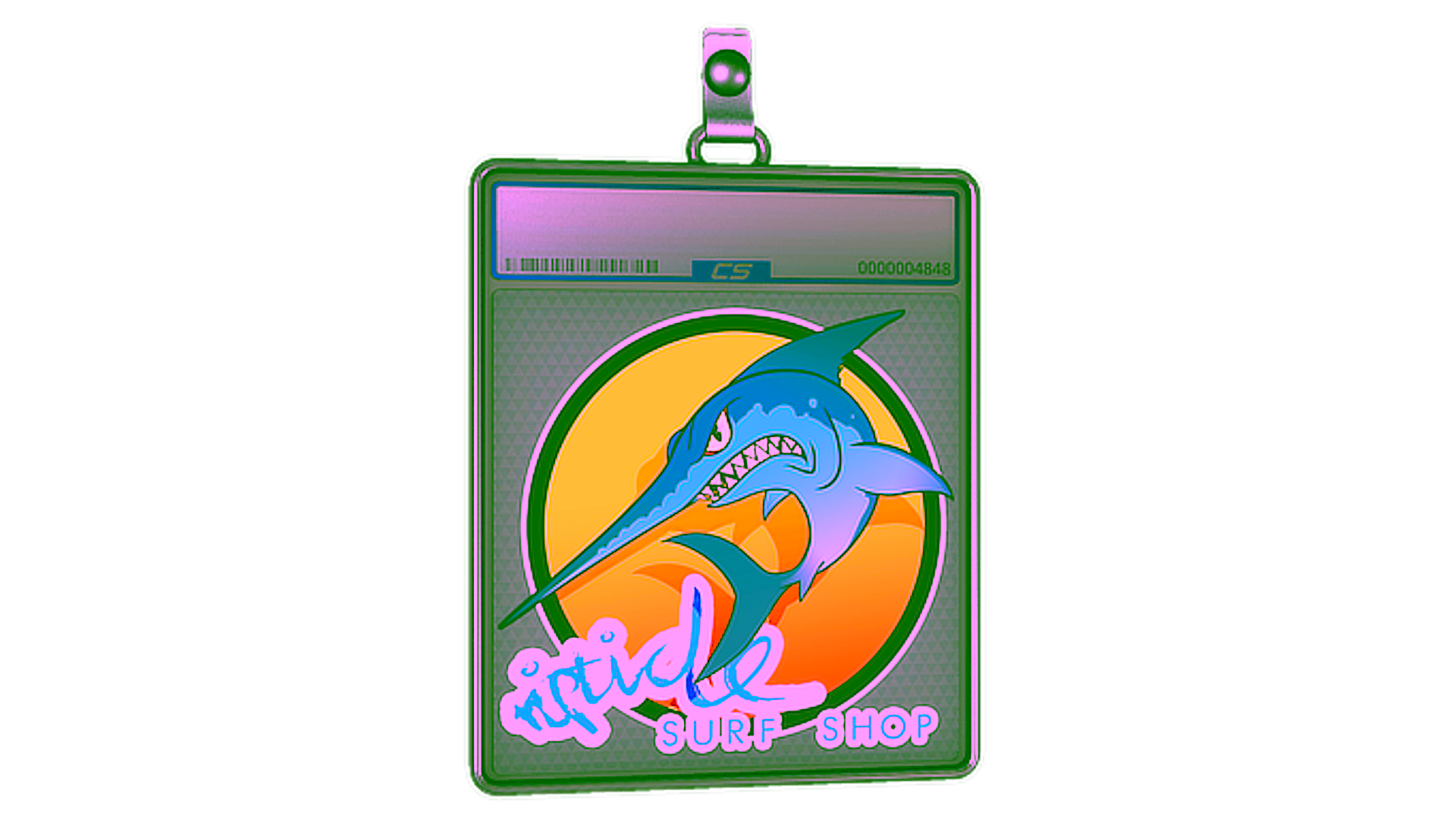 Display for Sticker Slab | Ocean Sunset Stabbyfish