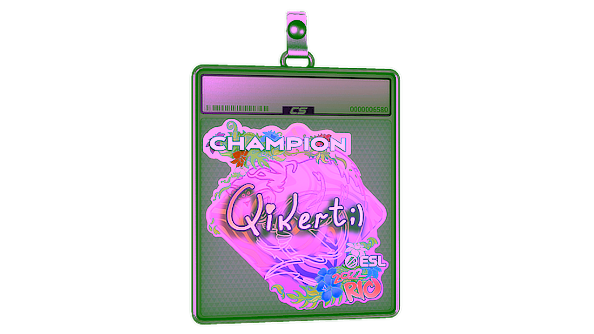 Display for Sticker Slab | qikert (Holo, Champion) | Rio 2022