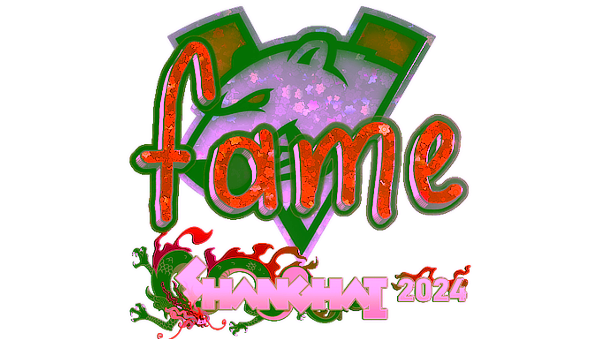 Exibição para Sticker | fame (Glitter) | Shanghai 2024