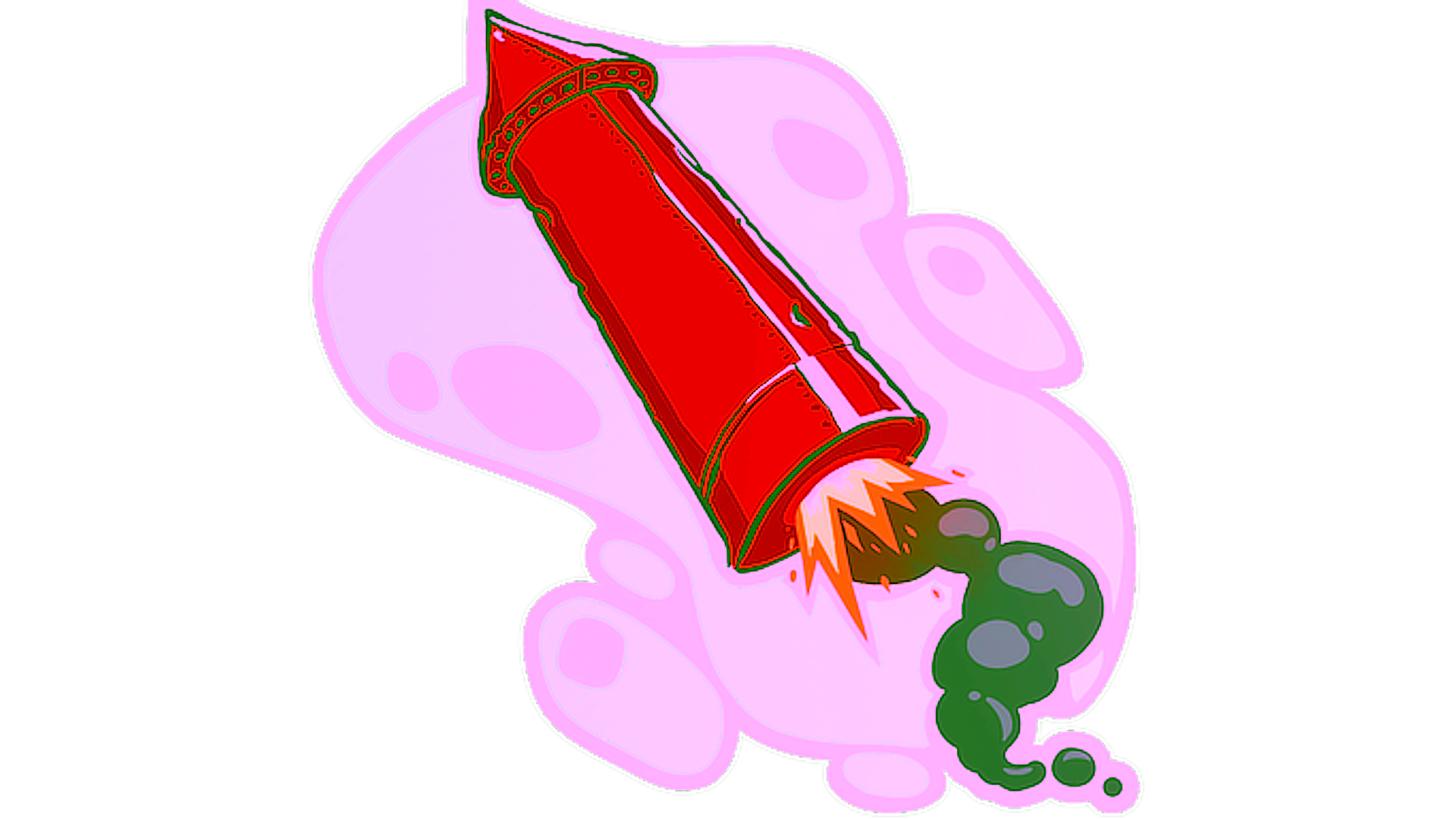 Display for Sticker | Big Red Rocket
