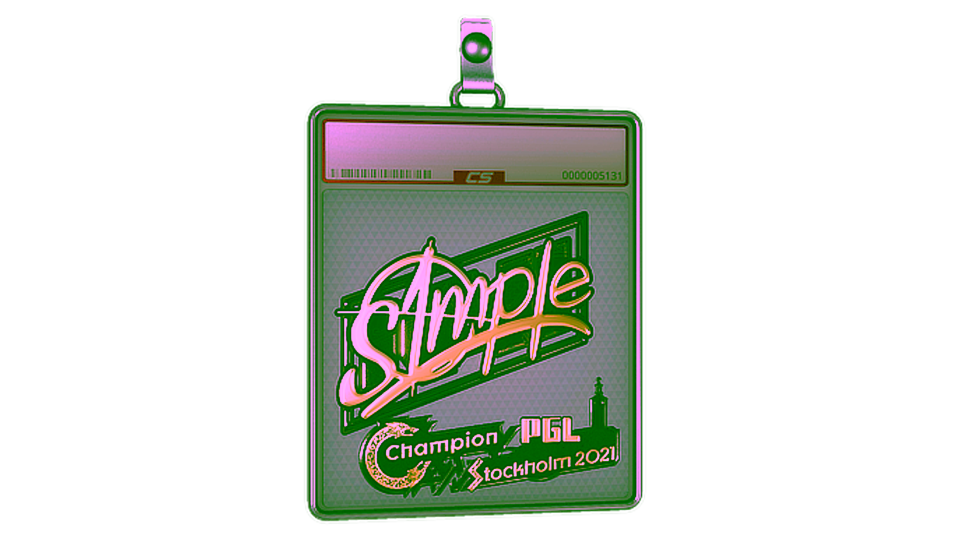 Display for Sticker Slab | s1mple (Gold) | Stockholm 2021