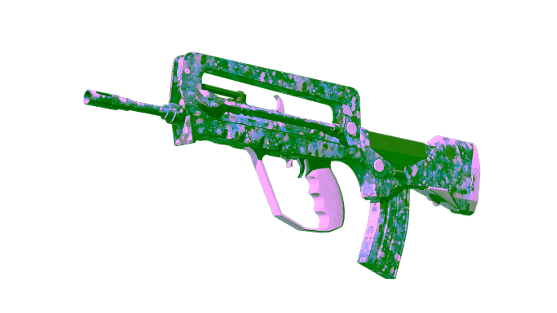 Display for Souvenir FAMAS | Cyanospatter (Minimal Wear)
