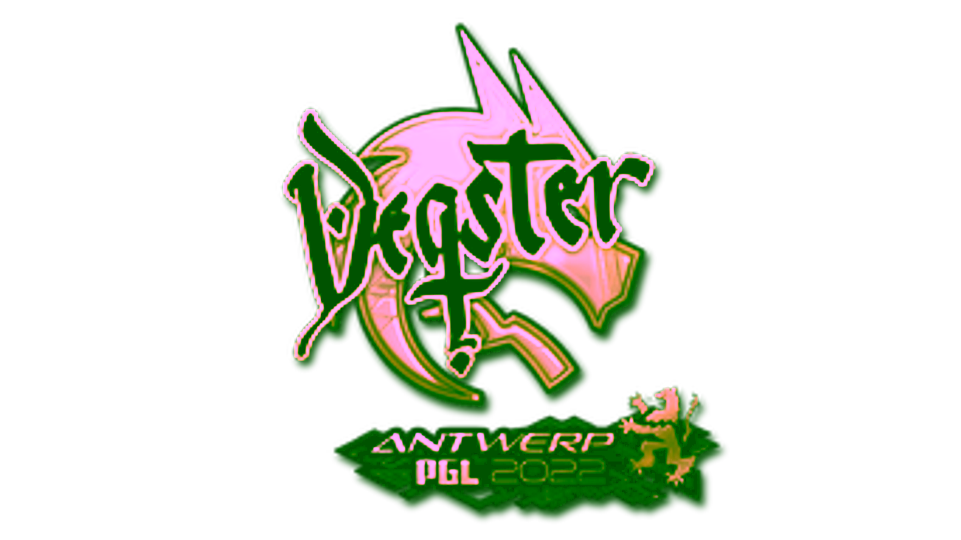 Display for Sticker | degster (Gold) | Antwerp 2022