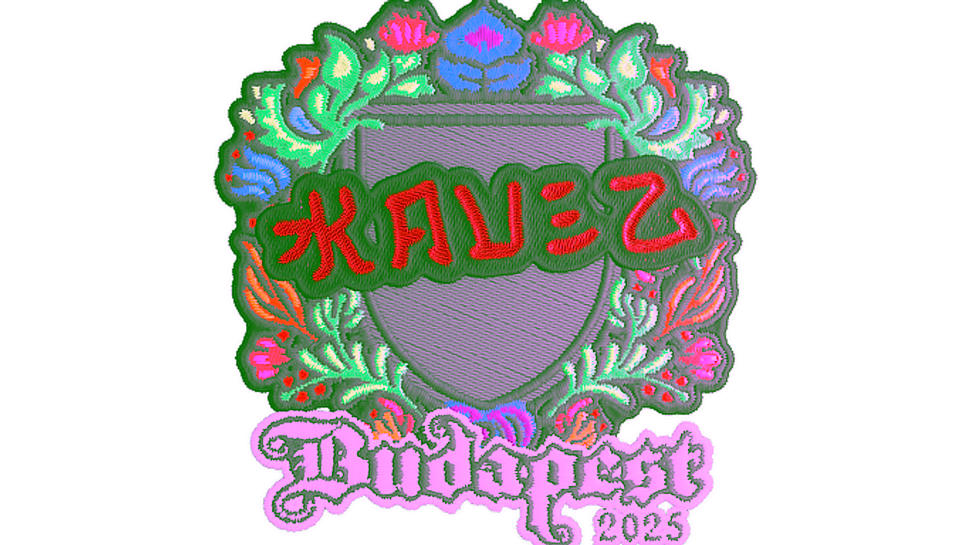 Display for Sticker | kauez (Embroidered) | Budapest 2025