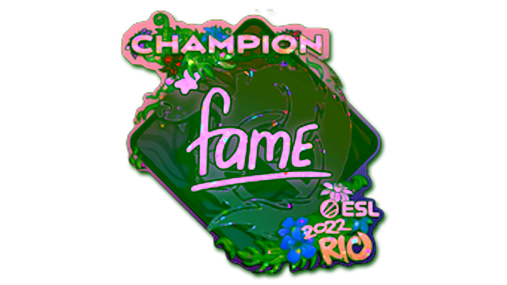 Display for Sticker | fame (Glitter, Champion) | Rio 2022